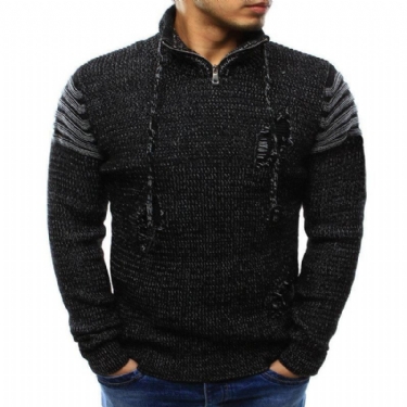 Trøjer Herre Krave Lynlås Hul Hedging Sweater