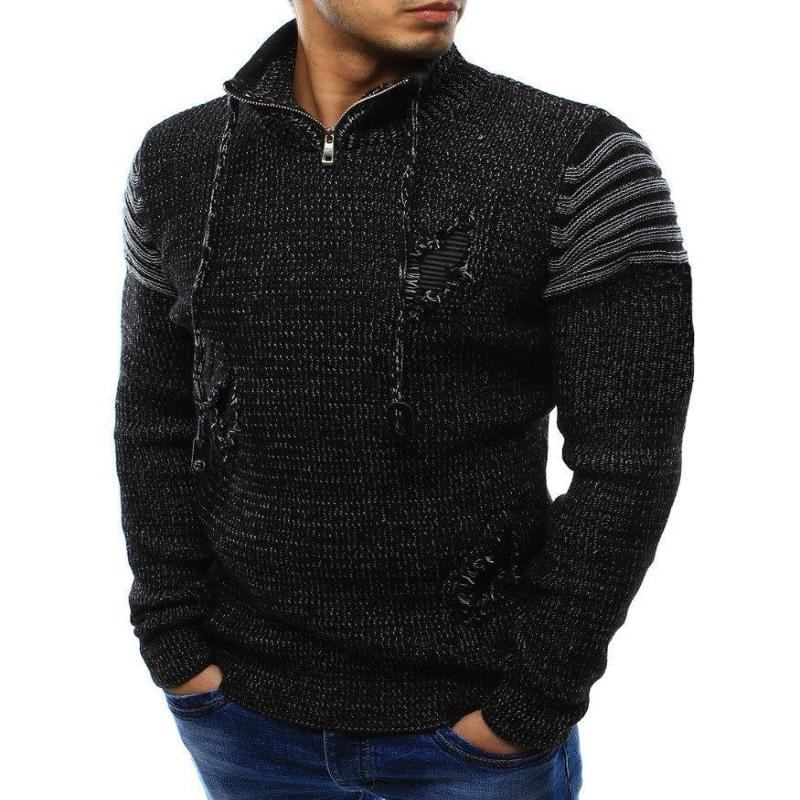 Trøjer Herre Krave Lynlås Hul Hedging Sweater