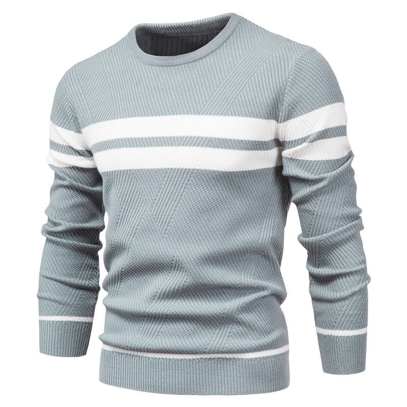 Trøjer Herre Mode Patchwork Slim Sweater