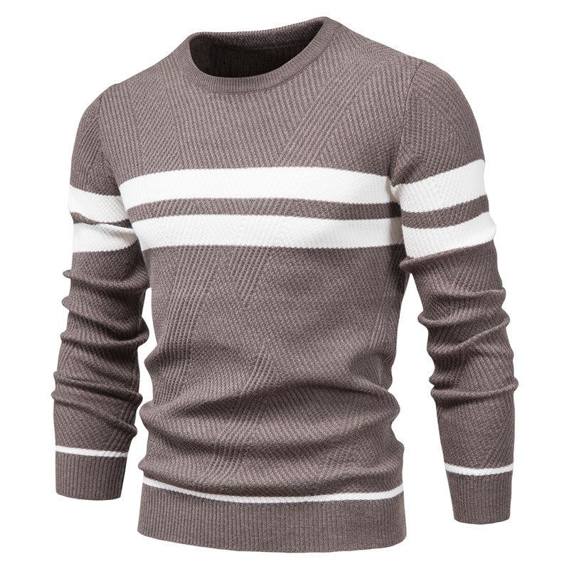 Trøjer Herre Mode Patchwork Slim Sweater