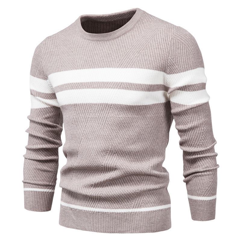 Trøjer Herre Mode Patchwork Slim Sweater