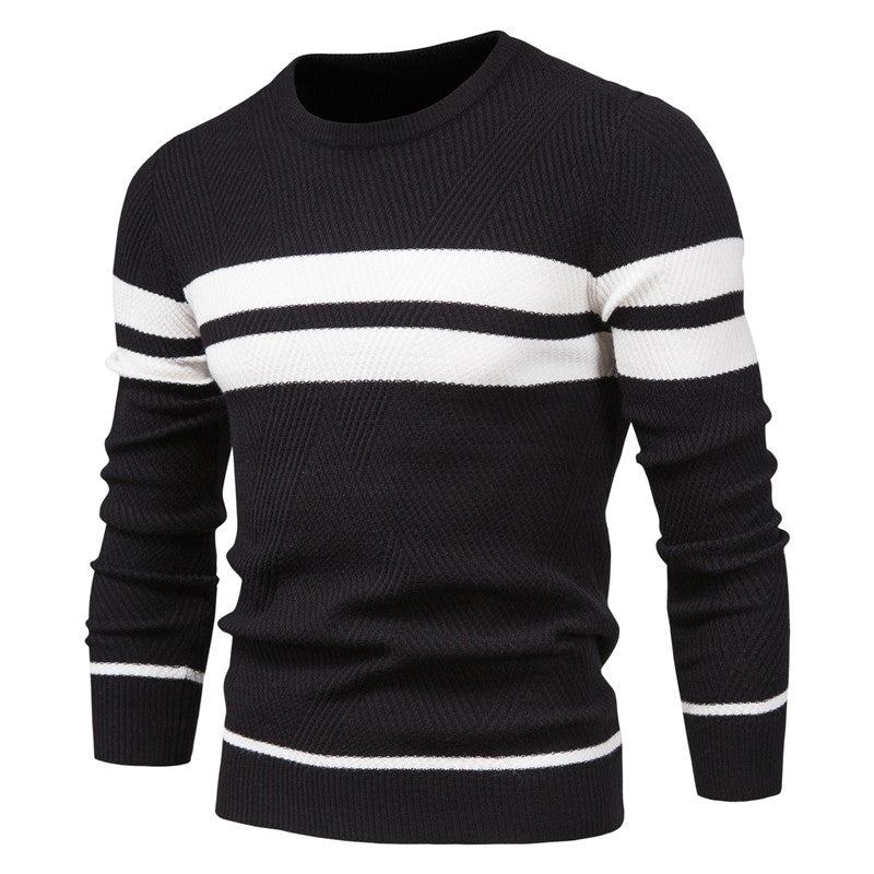 Trøjer Herre Mode Patchwork Slim Sweater