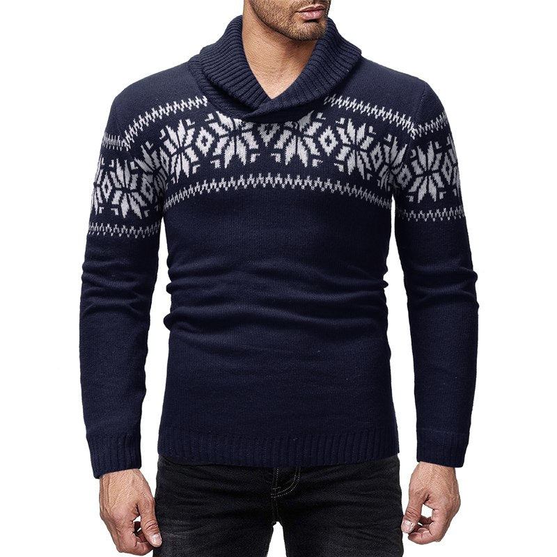 Trøjer Herre Sjalkrave Snowflake Sweater