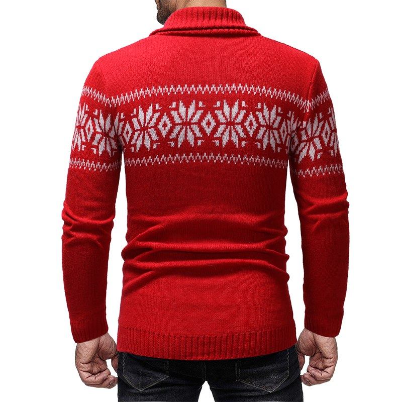 Trøjer Herre Sjalkrave Snowflake Sweater