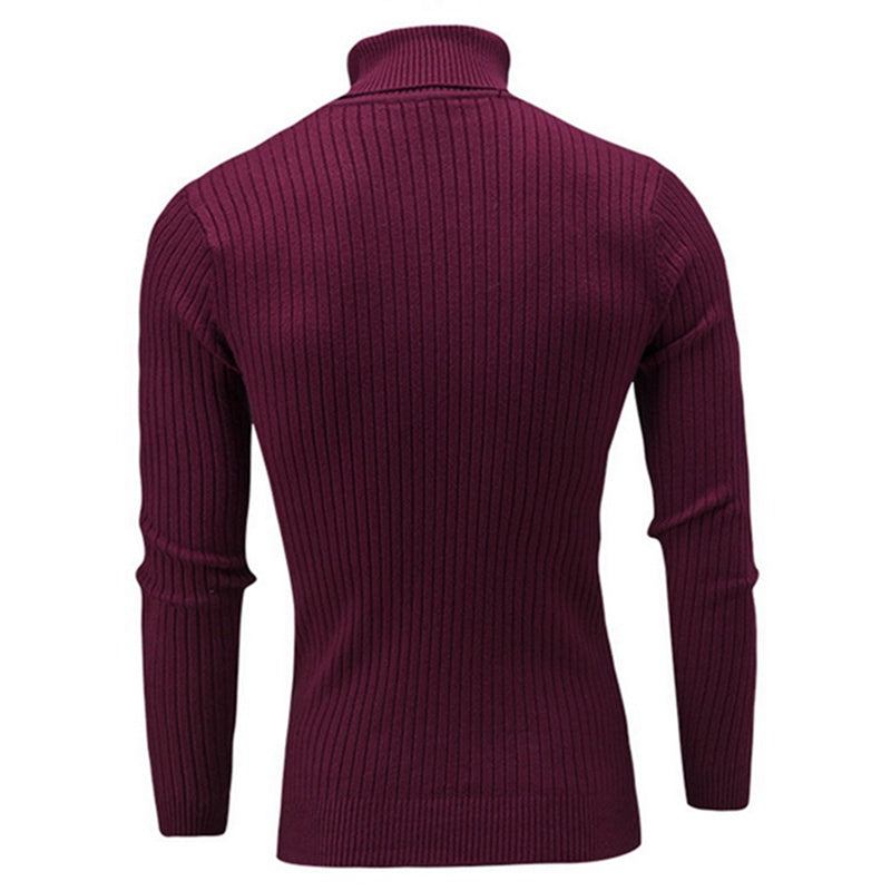 Trøjer Herre Solid Casual Sweater Med Rullekrave