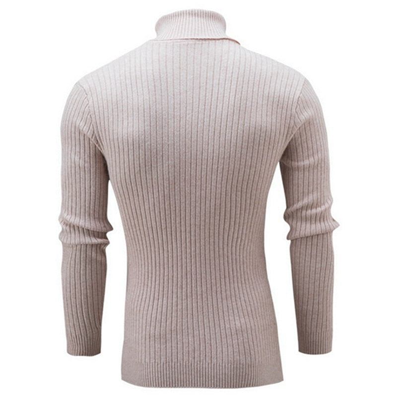 Trøjer Herre Solid Casual Sweater Med Rullekrave