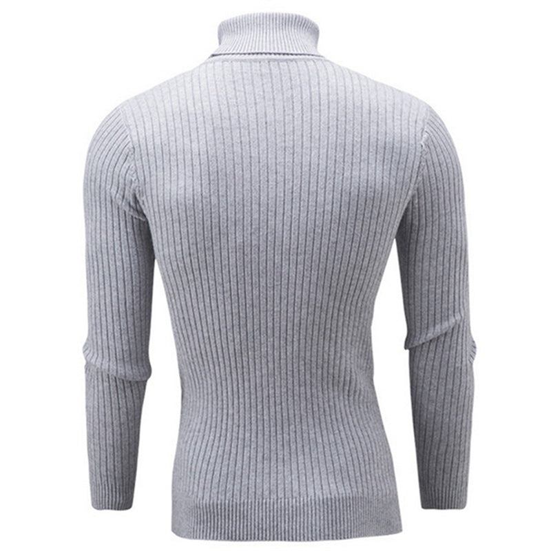 Trøjer Herre Solid Casual Sweater Med Rullekrave