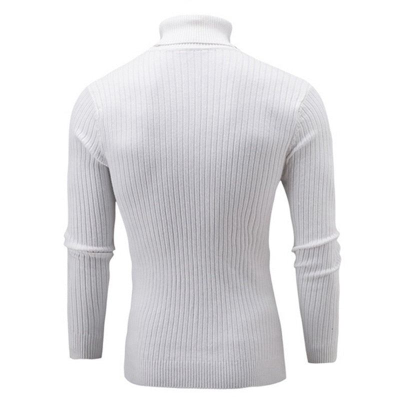 Trøjer Herre Solid Casual Sweater Med Rullekrave