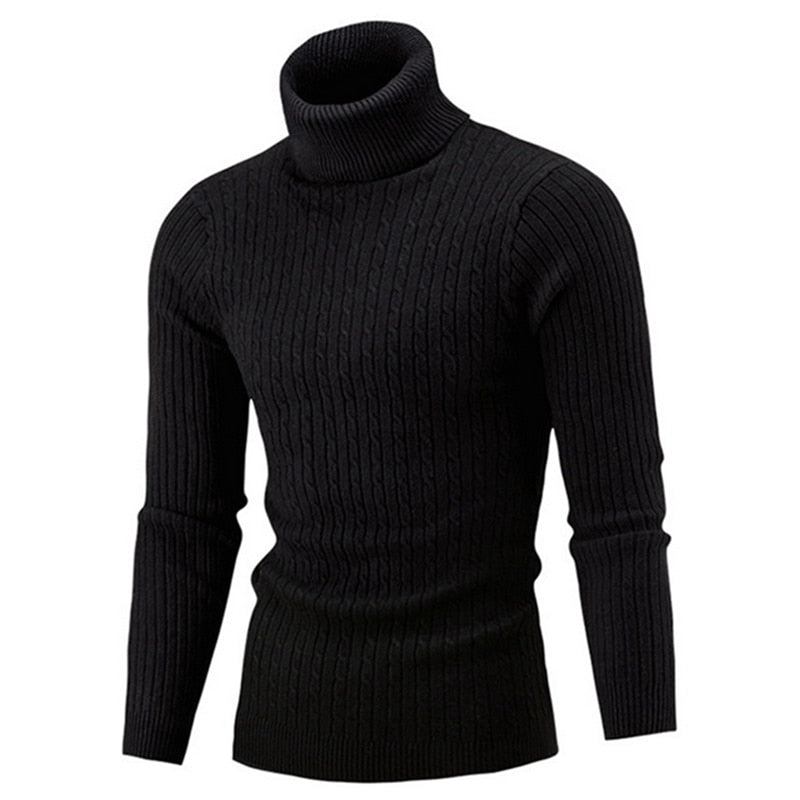 Trøjer Herre Solid Casual Sweater Med Rullekrave