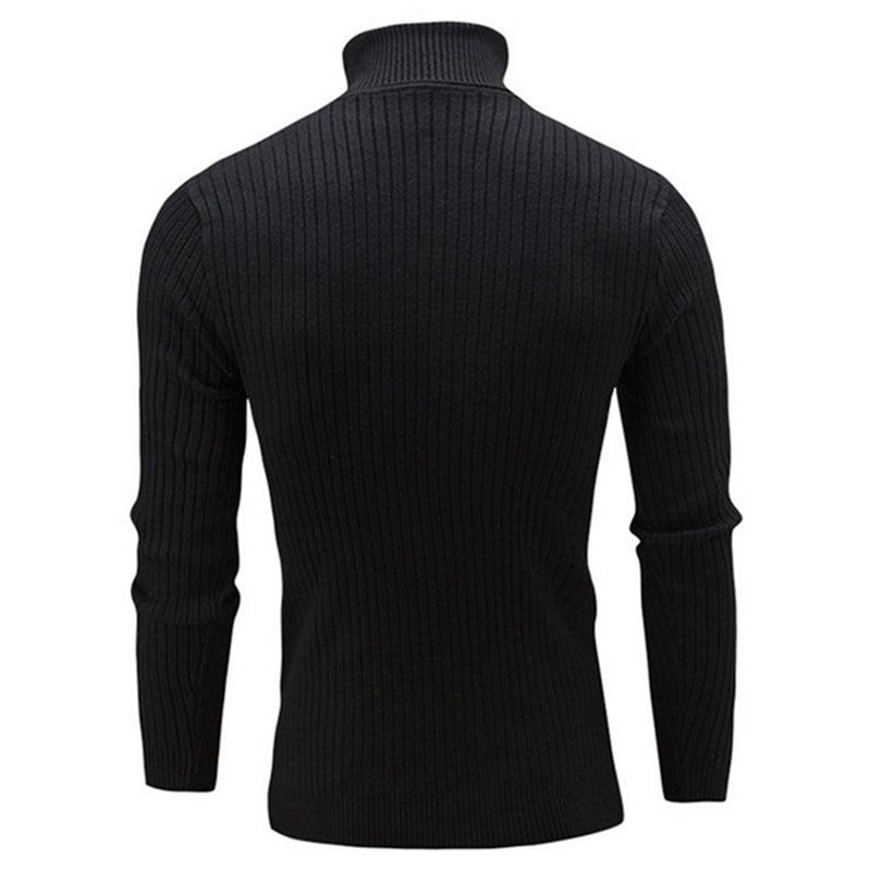 Trøjer Herre Solid Casual Sweater Med Rullekrave