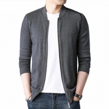 Trøjer Herre Varm Uld Strik Cardigan Sweater