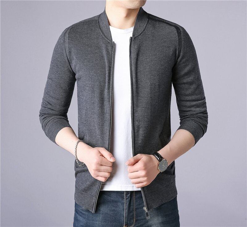 Trøjer Herre Varm Uld Strik Cardigan Sweater