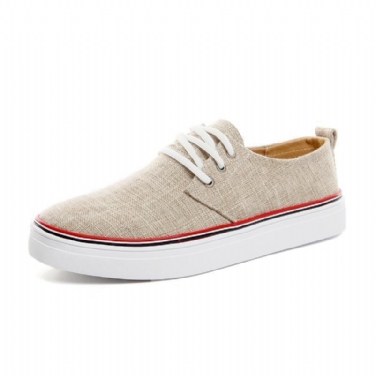 Canvas Linen Flats Casual Sko