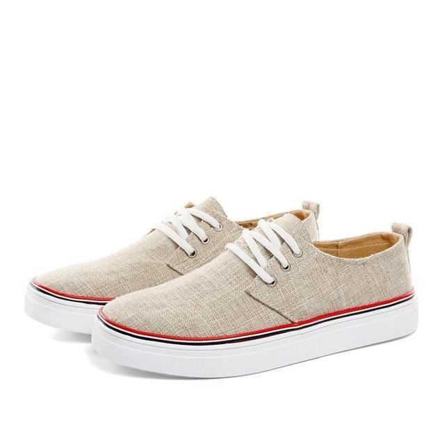 Canvas Linen Flats Casual Sko