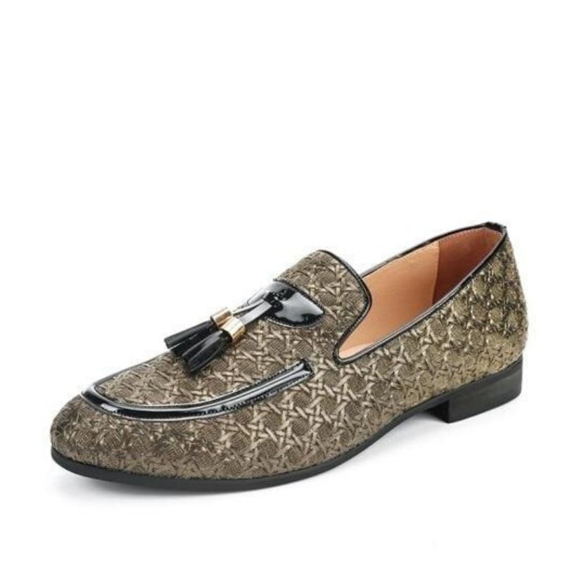 Herre Casual Sko Elegante Flettede Læder Loafers