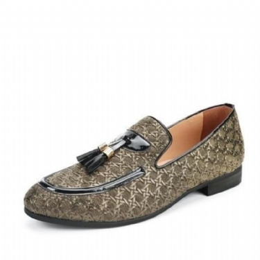 Herre Casual Sko Elegante Flettede Læder Loafers