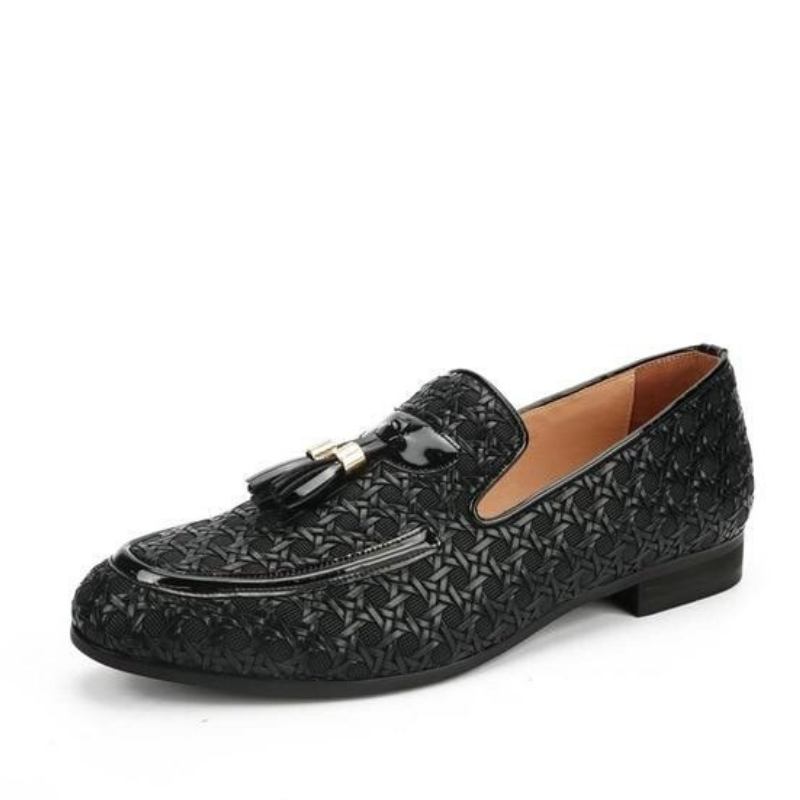 Herre Casual Sko Elegante Flettede Læder Loafers