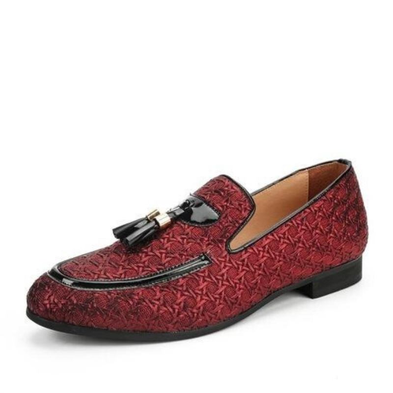 Herre Casual Sko Elegante Flettede Læder Loafers