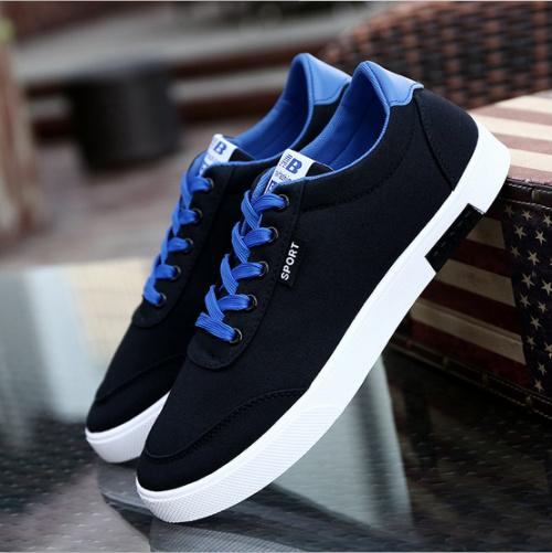 Herre Casual Sko Hvide Canvas Trend Sneakers