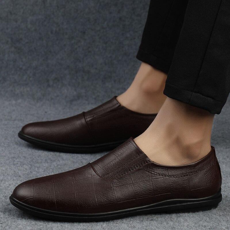 Herre Casual Sko Slip Loafers I Læder