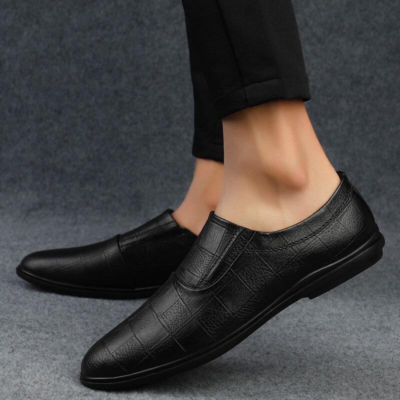 Herre Casual Sko Slip Loafers I Læder