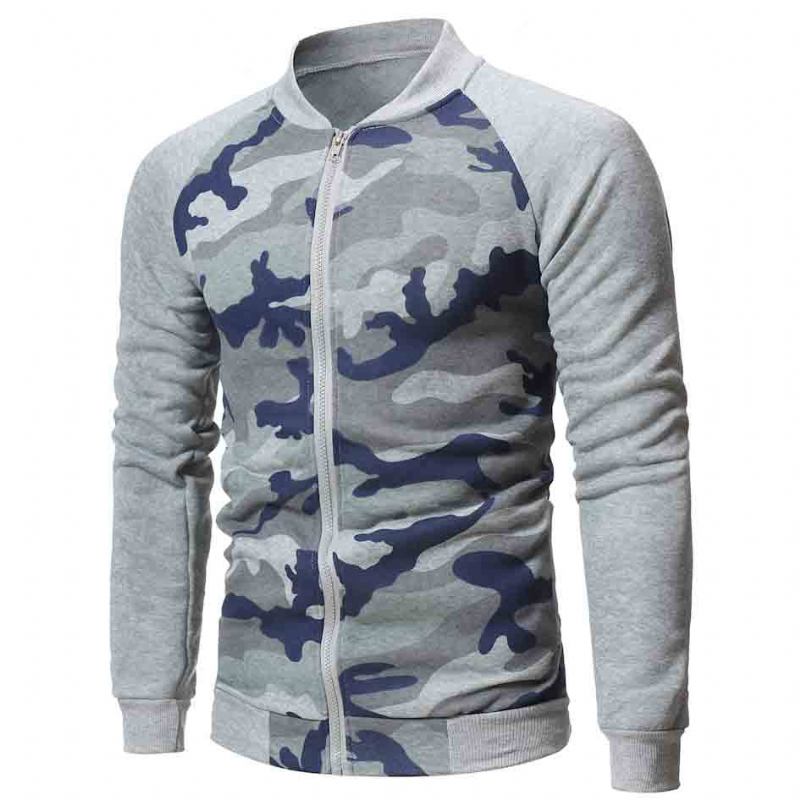 Herre Hættetrøjer Camo Sweatshirt I Efterårsstil