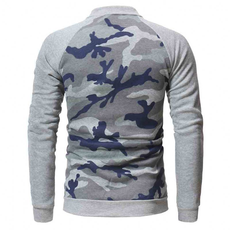 Herre Hættetrøjer Camo Sweatshirt I Efterårsstil