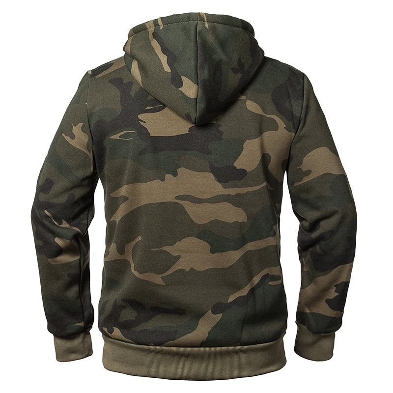 Herre Hættetrøjer Camouflage Militær Fleece Hættetrøje