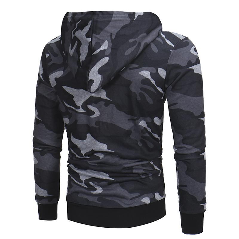 Herre Hættetrøjer Hætte Camouflage Sweatshirt Til Mænd