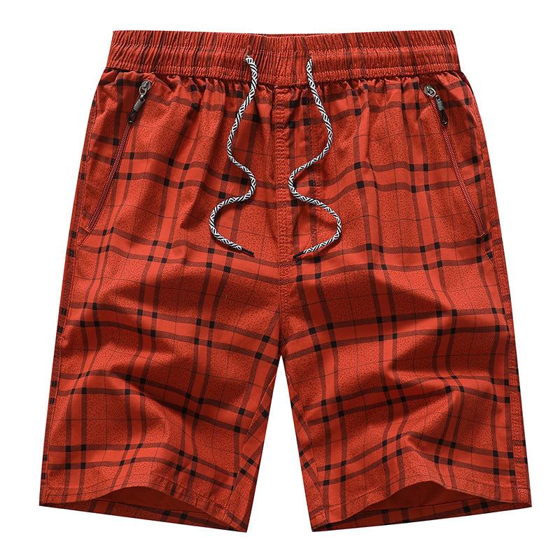 Bermuda Elastiske Talje Plaid Shorts