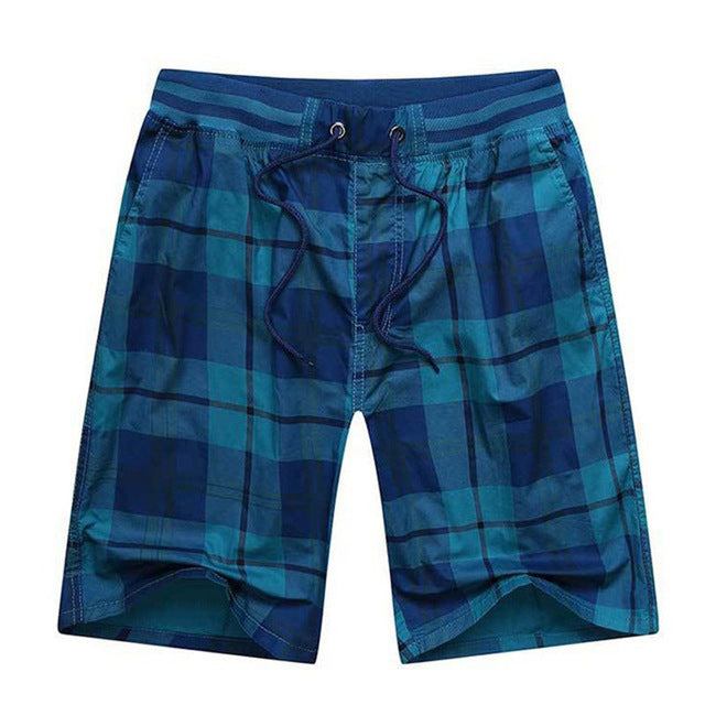 Bermuda Elastiske Talje Plaid Shorts