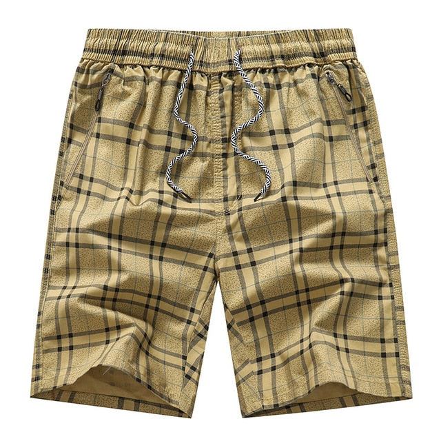 Bermuda Elastiske Talje Plaid Shorts