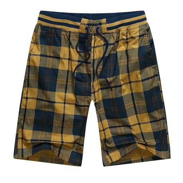 Bermuda Elastiske Talje Plaid Shorts