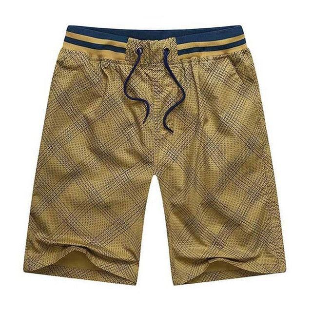 Bermuda Elastiske Talje Plaid Shorts