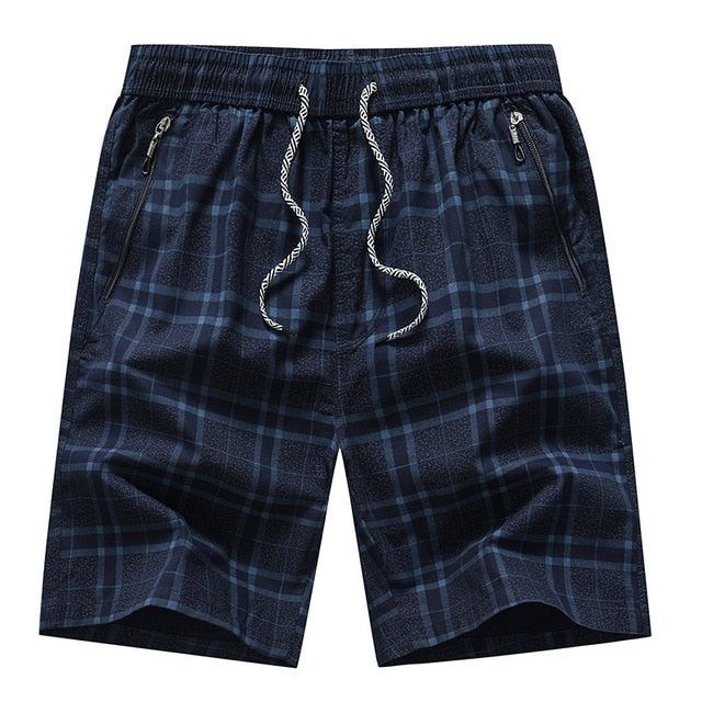 Bermuda Elastiske Talje Plaid Shorts