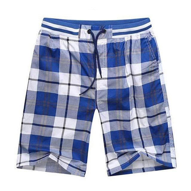 Bermuda Elastiske Talje Plaid Shorts