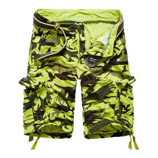 Camouflage Bomulds Cargo Shorts