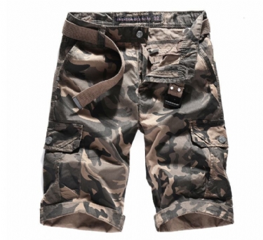 Camouflage Cargo Cotton Shorts