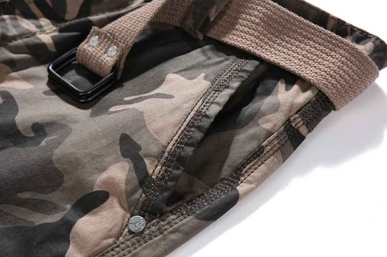 Camouflage Cargo Cotton Shorts