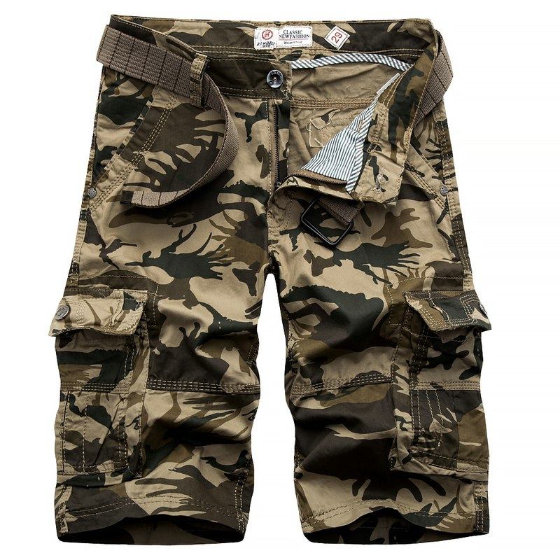 Camouflage Loose Cargo Shorts