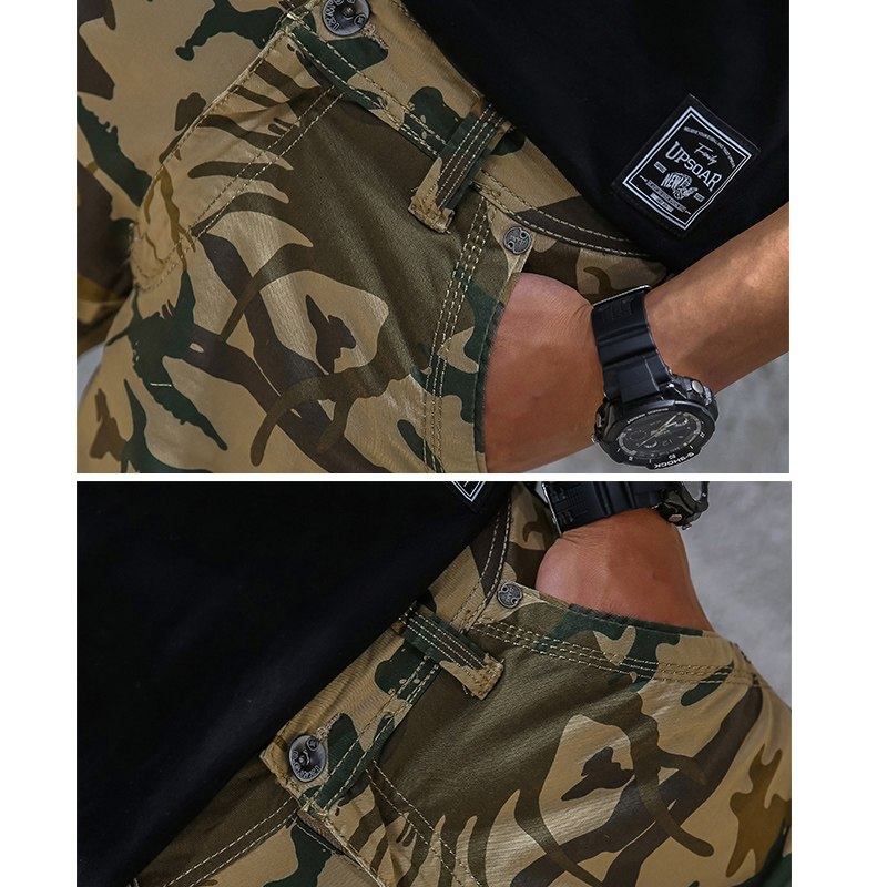 Camouflage Loose Cargo Shorts