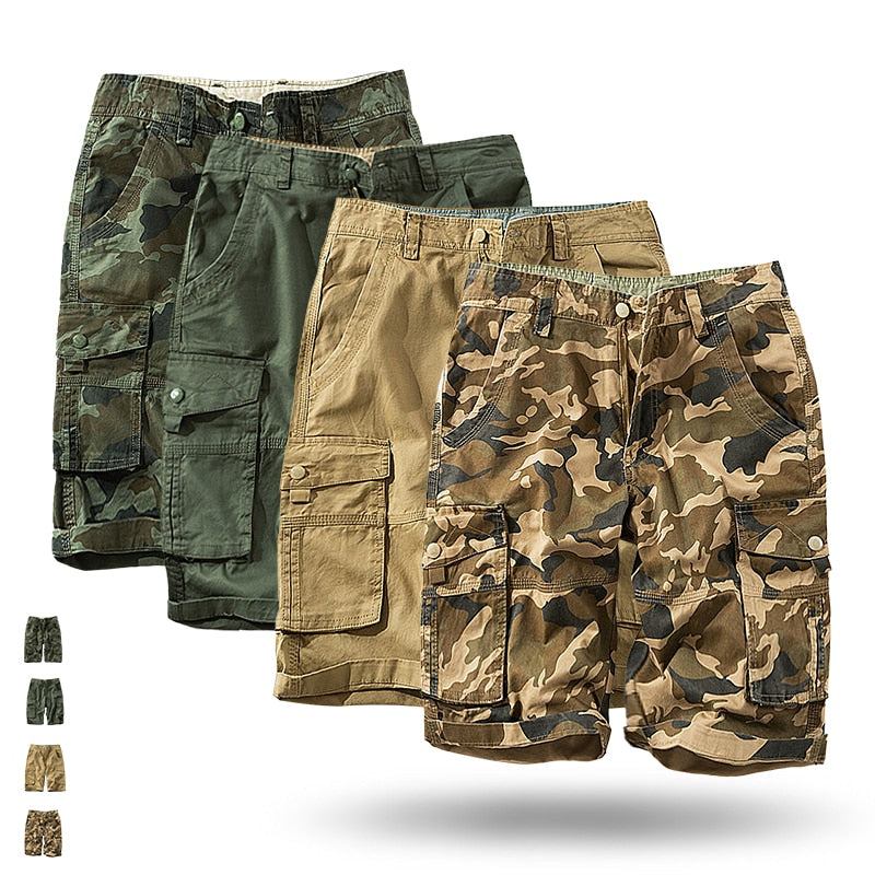 Herre Military Camouflage Cargo Shorts