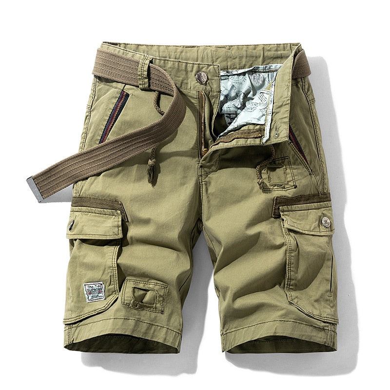 Herre Shorts Casual Cargo Military Short Med Flere Lommer