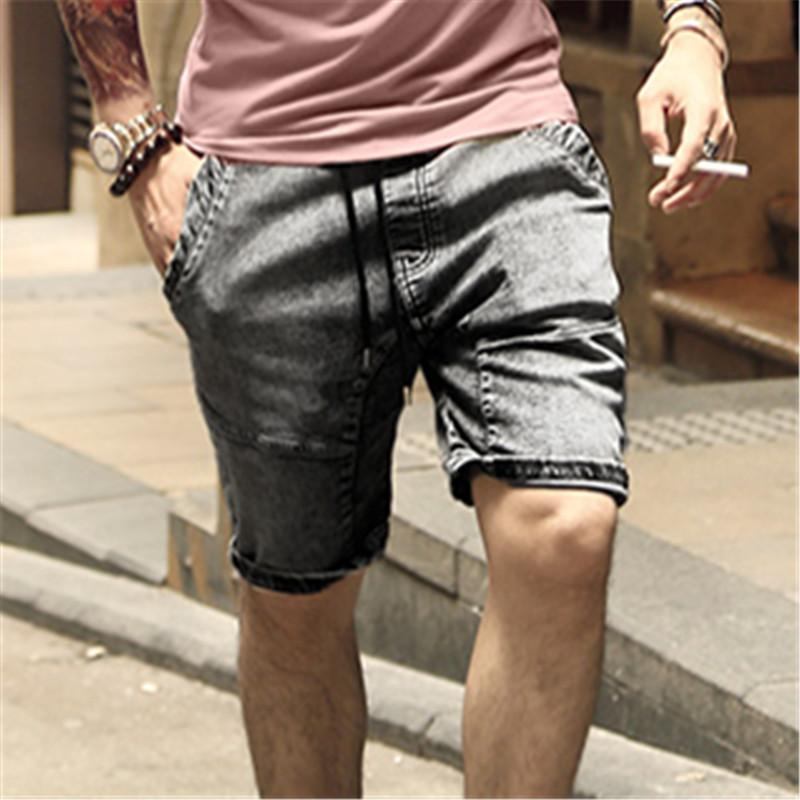 Herre Shorts Denimshorts Med Elastisk Talje