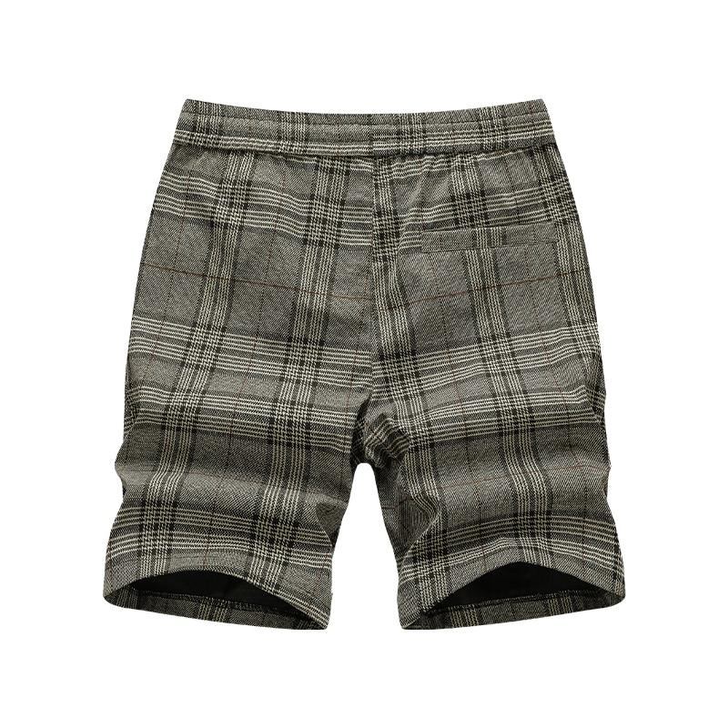 Herre Shorts Plaid Elastisk Talje Bermuda Short