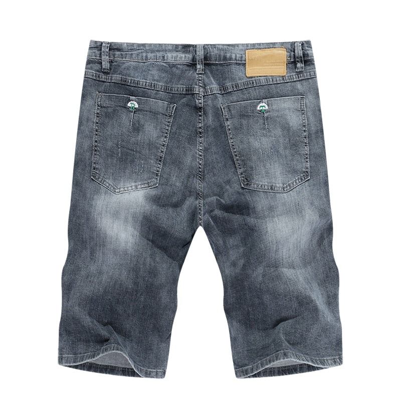 Herre Shorts Ripped Elastisk Regular Fit Denim Short