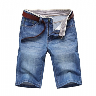 Herre Shorts Solide Denimshorts Til Mænd