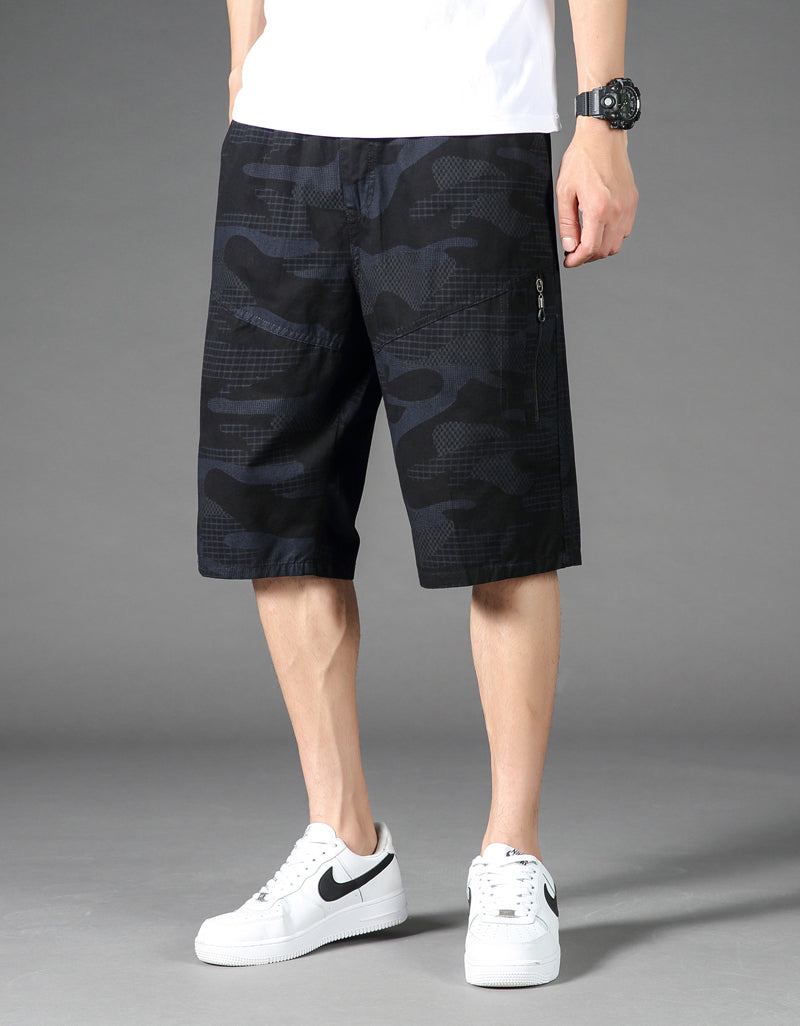 Herre Shorts Sommer Elastiske Talje Camouflageshorts