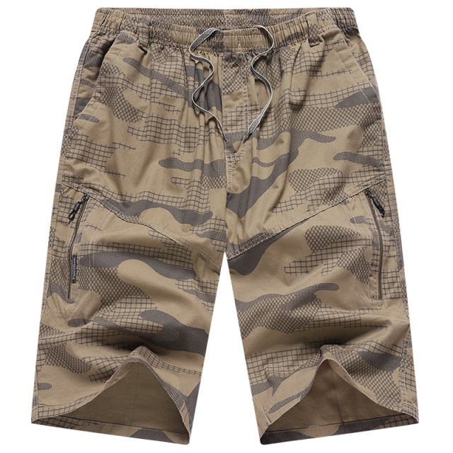 Herre Shorts Sommer Elastiske Talje Camouflageshorts