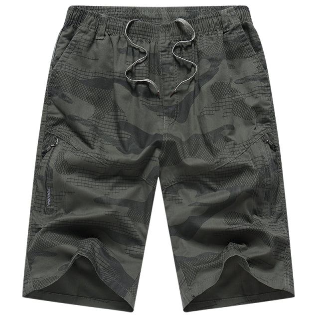 Herre Shorts Sommer Elastiske Talje Camouflageshorts